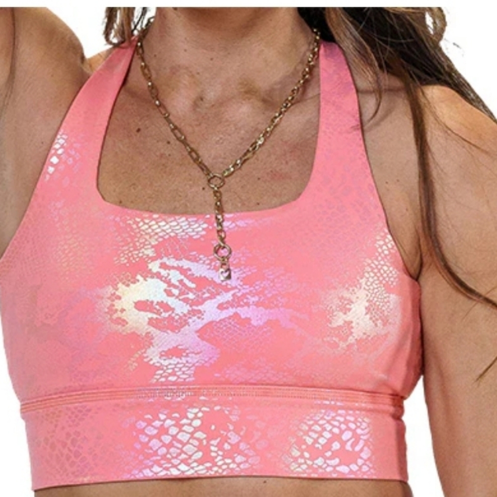 CVG Glisten Here Peach Butterfly Bra XXL